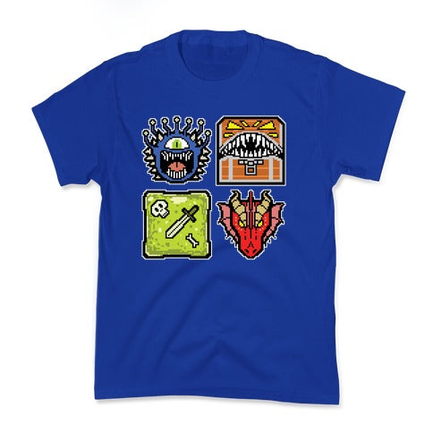 Pixel DnD Monsters Kid's Tee
